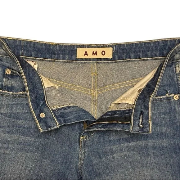 AMO twist with fray skinny mid rise jeans - Picture 5 of 6